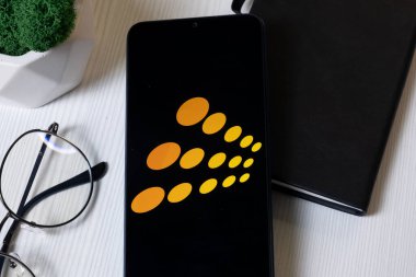 New York, ABD - 1 Haziran 2024: Baharat Jet Logosu Telefon Ekranı, Şirket Simgesi.