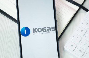 New York, ABD - 30 Haziran 2024: Kore Gas KoGas Logosu veya Telefon Ekranında Simge.