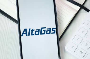 New York, ABD - 30 Haziran 2024: AltaGas Logosu veya Telefon Ekranında Simge.