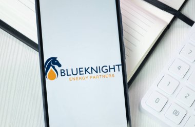 New York, ABD - 30 Haziran 2024: Blueknight Enerji Ortakları Logosu veya Telefon Ekranında Simge.