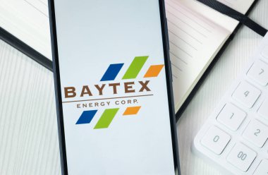 New York, ABD - 30 Haziran 2024: Baytex Enerji Logosu Telefon Ekranı, Şirket Simgesi.