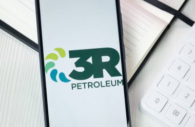 New York, ABD - 30 Haziran 2024: 3R Telefon Ekranında Petrol Logosu, Şirket Simgesi.