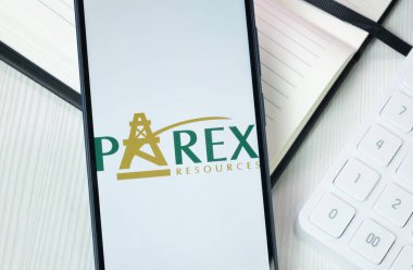 New York, ABD - 30 Haziran 2024: Parex Kaynaklar Logosu Telefon Ekranı, Şirket Simgesi.