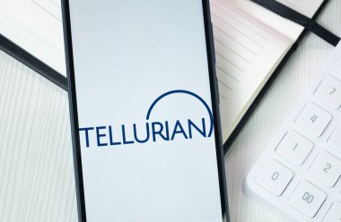 New York, ABD - 30 Haziran 2024: Tellurian Logosu Telefon Ekranında, Şirket Simgesi.