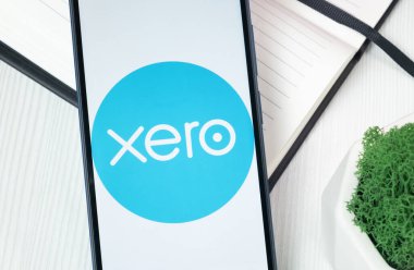 New York, ABD - 30 Haziran 2024: Xero Logo veya Telefon Ekranında Simge.