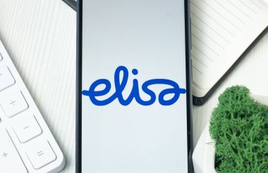 New York, ABD - 21 Haziran 2024: Elisa Logosu Telefon Ekranı, Şirket Simgesi.