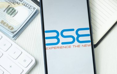 New York, ABD - 21 Haziran 2024: Telefon Ekranında BSE Logosu, Şirket Simgesi.