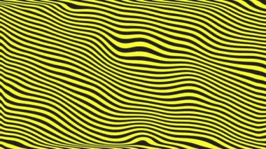Sarı ve Siyah Çizgili Soyut Desen Arkaplanı.
