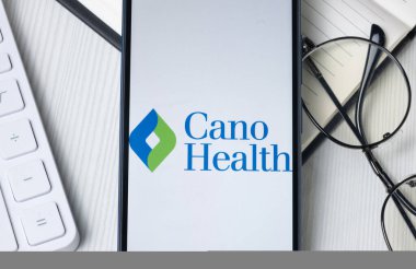 New York, ABD - 21 Haziran 2024: Telefon Ekranında Cano Sağlık Logosu, Şirket Simgesi.
