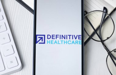 New York, ABD - 21 Haziran 2024: Telefon Ekranında Definitive Health Logo, Şirket Simgesi.