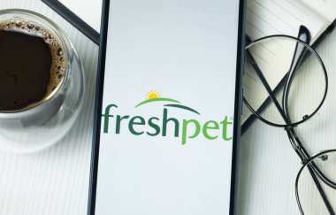 New York, ABD - 21 Haziran 2024: Freshpet Logo Telefon Ekranında, Şirket Simgesi.