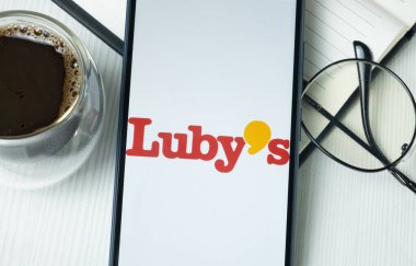 New York, ABD - 21 Haziran 2024: Luby Logosu Telefon Ekranında, Lubys Şirketi Simgesi.