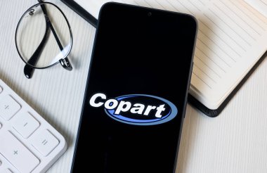New York, ABD - 21 Haziran 2024: Copart Logosu Telefon Ekranında, Şirket Simgesi.