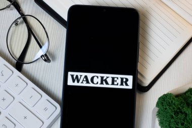 New York, ABD - 11 Haziran 2024: Wacker Chemie Logosu Telefon Ekranı, Şirket Simgesi.
