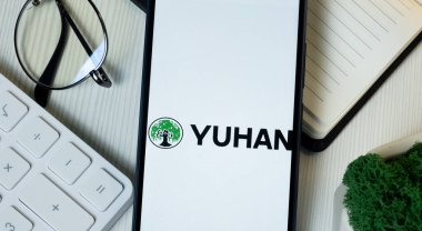 New York, ABD - 11 Haziran 2024: Yuhan Logosu Telefon Ekranında, Şirket Simgesi.