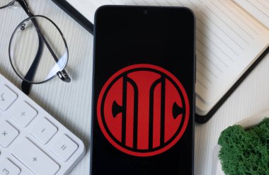 New York, ABD - 11 Haziran 2024: CITIC Banka Logosu Telefon Ekranı, Şirket Simgesi.