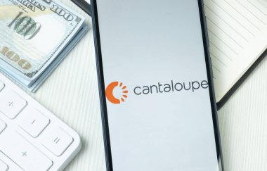 New York, ABD - 21 Haziran 2024: Telefon Ekranında Cantaloupe Logosu, Şirket Simgesi.
