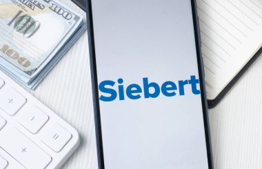 New York, ABD - 21 Haziran 2024: Siebert Finansal Logo Telefon Ekranı, Şirket Simgesi.