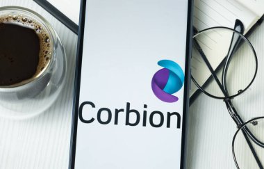 New York, ABD - 21 Haziran 2024: Telefon Ekranında Corbion Logosu, Şirket Simgesi.