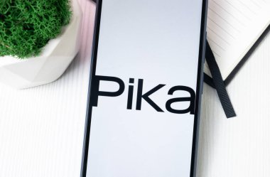 New York, ABD - 21 Haziran 2024: Pika Logosu Telefon Ekranı, Uygulama veya Şirket Simgesi.