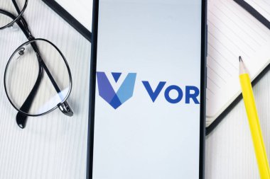 New York, ABD - 1 Ağustos 2024: Vor Biopharma Logosu Telefon Ekranında, Şirket Simgesi Ekranda.
