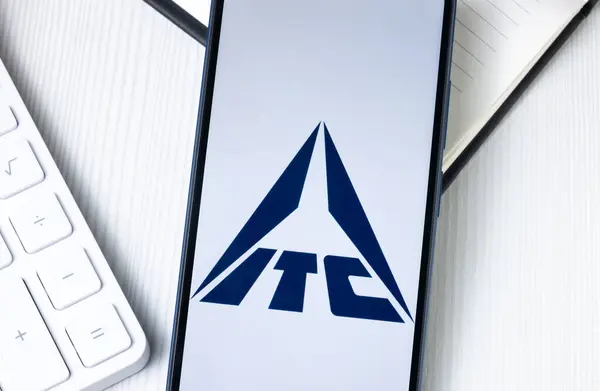 stock image New York, USA - 1 August 2024: ITC Logo on Phone Screen, Company Icon on Display.