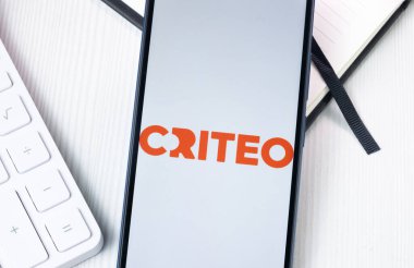 New York, ABD - 1 Ağustos 2024: Criteo Logosu Telefon Ekranında, Şirket Simgesi Ekranda.