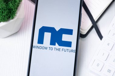 New York, ABD - 10 Ağustos 2024: NCsoft Logosu Telefon Ekranında, Şirket Simgesi Görünümünde.