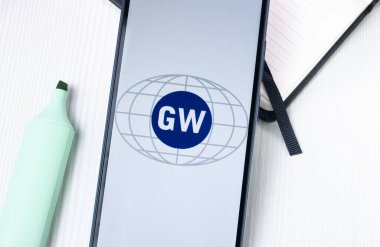 New York, ABD - 1 Ağustos 2024: GlobalWafers Logosu Telefon Ekranında, Şirket Simgesi Görünümünde.