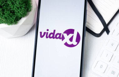 New York, ABD - 1 Ağustos 2024: Vidaxl Logosu Telefon Ekranında, Şirket Simgesi Ekranda.