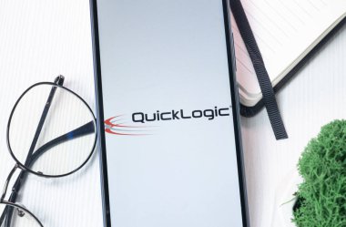 New York, ABD - 1 Ağustos 2024: Hızlı Mantık Logosu Telefon Ekranında, Şirket Simgesi Ekranda.