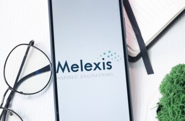 New York, ABD - 1 Ağustos 2024: Melexis Logosu Telefon Ekranında, Şirket Simgesi Ekranda.