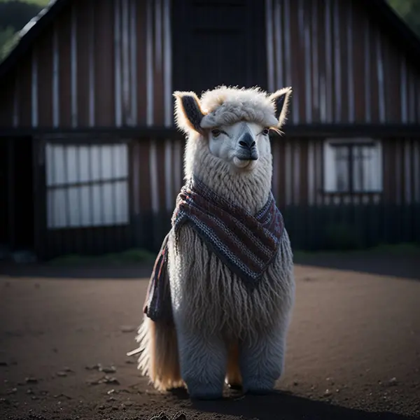 Funny Alpaca photography, generative ai