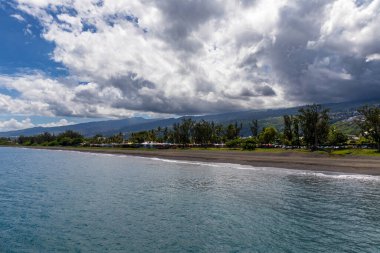 Reunion Island, Saint-Paul black sand beach
