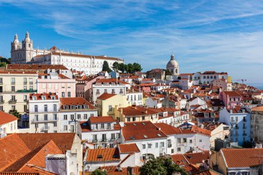 Roofs of Alfama, Monastery of Sao Vicente de Fora, Royal Pantheon, Lisbon, Portugal