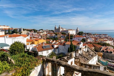 Roofs of Alfama, Monastery of Sao Vicente de Fora, Royal Pantheon, Lisbon, Portugal