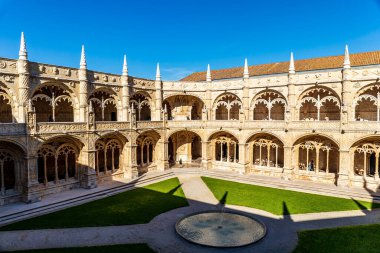 Jeronimos Monastery (Mosteiro dos Jeronimos): The cloister. Belem, Lisbon, Portugal