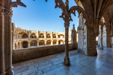 Jeronimos Monastery (Mosteiro dos Jeronimos): The cloister. Belem, Lisbon, Portugal