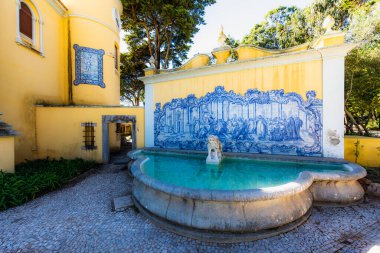 Fountain of Chapel Sao Sebastiao. Cascais, Lisbon area, Portugal