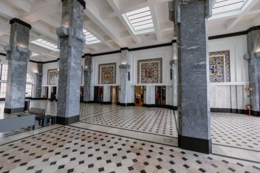 Downtown boat station building interior, Lisbon, Portugal