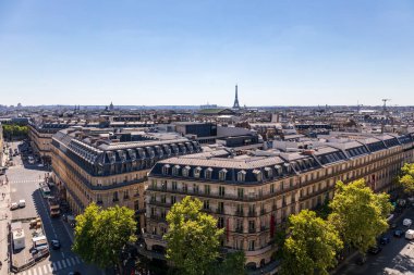 Paris Cityscape (Opera Mahallesi manzaralı), Eiffel towwer arka planda - Paris, Fransa