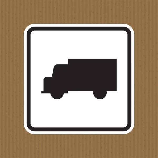 Panneau Passage Camion Sur Fond Blanc — Image vectorielle