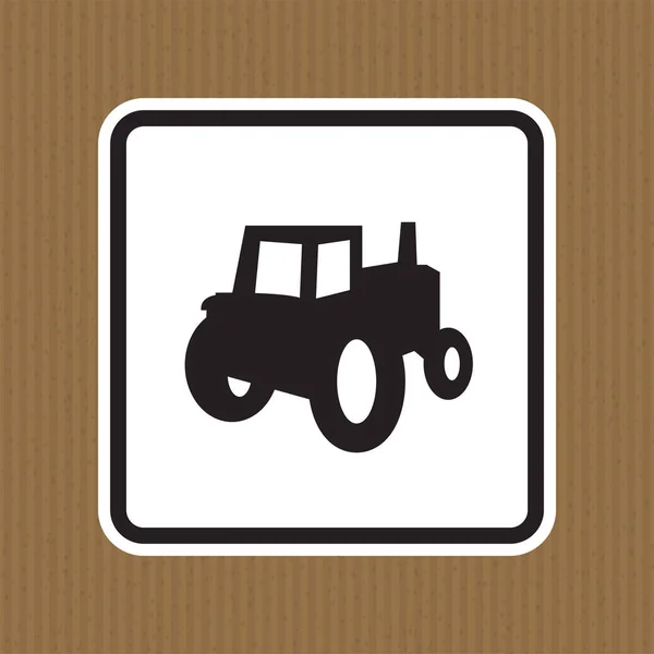 Rolnicze Maszyny Crossing Znak Białym Tle — Wektor stockowy