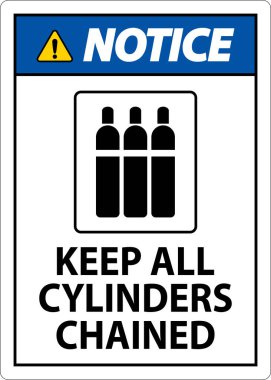 Dikkat İşareti Tüm Silindirleri Zincirli Tut