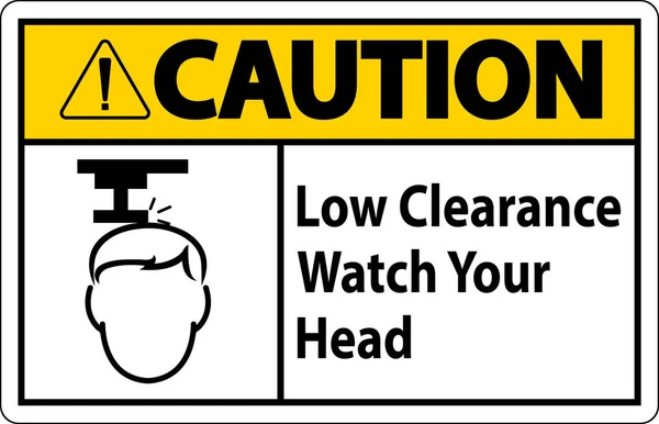 Achtung Vorsicht Kopfzeichen Beachten — Stockvektor