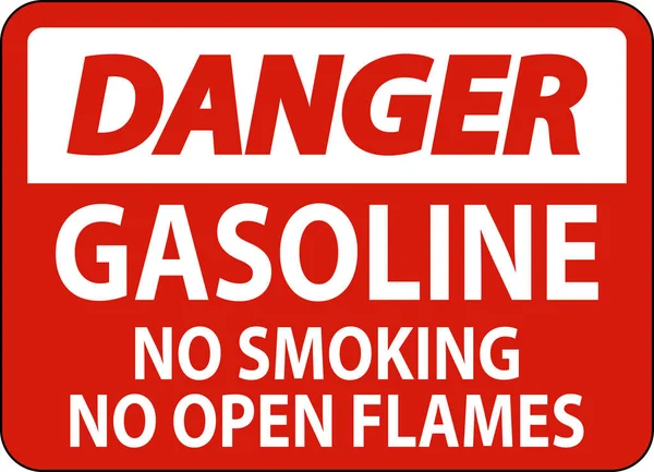 Segnale Pericolo Benzina Non Fumare Fiamme Aperte — Vettoriale Stock