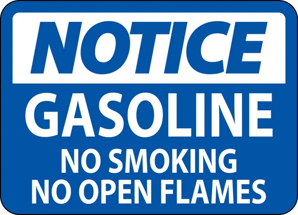 注意标志汽油 禁止吸烟 禁止明火 — 图库矢量图片