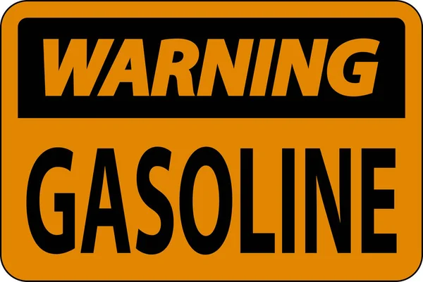 Segnale Avvertimento Simbolo Benzina Sfondo Bianco — Vettoriale Stock