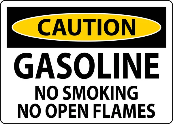 Segnale Cautela Benzina Non Fumare Fiamme Aperte — Vettoriale Stock