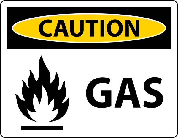 Symbol Varning Underteckna Gas Vit Bakgrund — Stock vektor